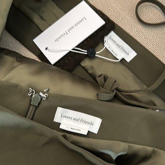 ✨ SALE✨ NWT Lovers + Friends Zora Crop Top & Skort Set - Olive Green - Picture 9 of 12